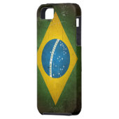 Schmutz-Brasilien-Flagge Case-Mate iPhone Hülle (Rückseite Links)