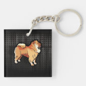 Schmutz-Chow-Chow Schlüsselanhänger (Rückseite)