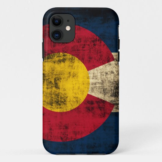 Schmutz-Colorado-Flagge Case-Mate iPhone Hülle (Rückseite)