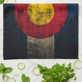 Schmutz-Colorado-Flagge Küchentuch (Gefaltet)