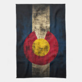Schmutz-Colorado-Flagge Küchentuch (Vertikal)