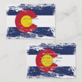 Schmutz-Colorado-Flagge Visitenkarte (Vorne/Hinten)