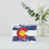 Schmutz-Colorado-Flagge Visitenkarte (Stehend Vorderseite)