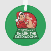 Schmutz das Patriarchat für Weihnachten Ornament (Rückseite)