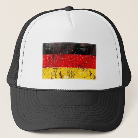 Schmutz-Deutschflagge Truckerkappe (Vorderseite)