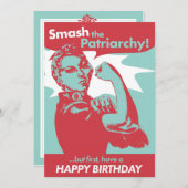 Schmutz die Patriarchy Rosie Riveter Geburtstagska (Vorne/Hinten)
