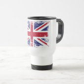 Schmutz-England-Flagge Reisebecher (VorderseiteRechts)