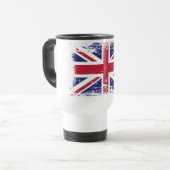 Schmutz-England-Flagge Reisebecher (Vorderseite Links)