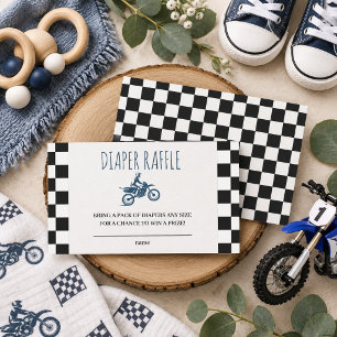 Schmutz Fahrrad Baby Shower Windel-Raffle-Ticket Begleitkarte