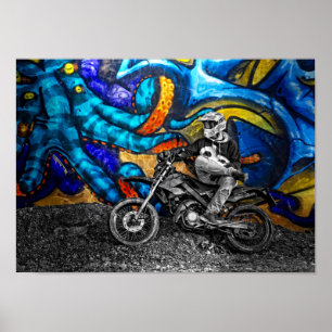 Schmutz-Fahrrad-Graffiti-städtisches Poster