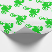 SCHMUTZ-FAHRRAD (Grün) Geschenkpapier (Ecke)