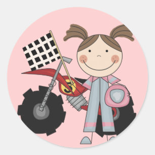 Schmutz-Fahrrad - Mädchen-T - Shirts und Geschenk Runder Aufkleber