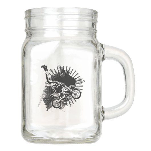 Schmutz-Fahrrad-PulloverMotocross Einmachglas (Vorderseite)