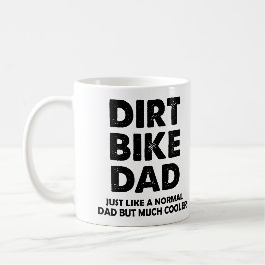 Schmutz-Fahrrad-Vaterlustige Motocross-Tasse oder Kaffeetasse (Links)