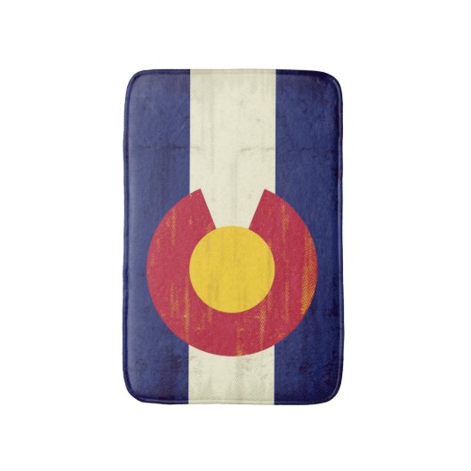 Schmutz-Flagge von Colorado Badematte (Vorderseite Vertikal)