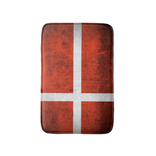 Schmutz-Flagge von Dänemark Badematte (Vorderseite Vertikal)