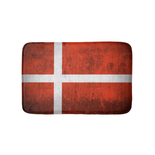 Schmutz-Flagge von Dänemark Badematte (Vorderseite)