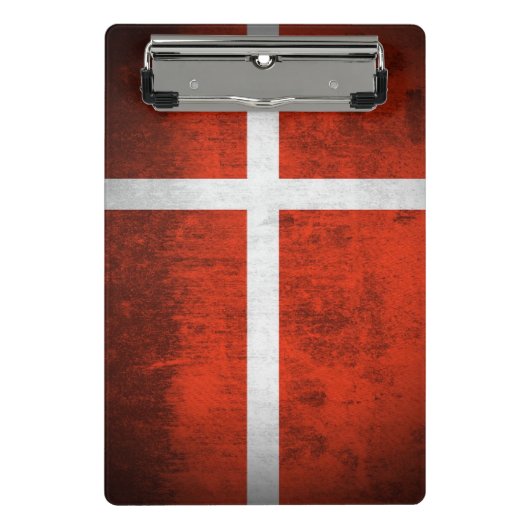 Schmutz-Flagge von Dänemark Mini Klemmbrett (Vorderseite)
