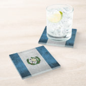 Schmutz-Flagge von Guatemala Glasuntersetzer (Schrägansicht)