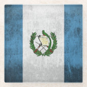 Schmutz-Flagge von Guatemala Glasuntersetzer (Vorderseite)