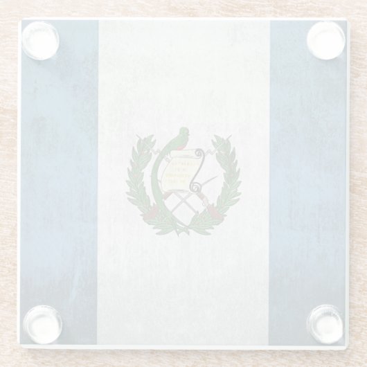 Schmutz-Flagge von Guatemala Glasuntersetzer (Rückseite)