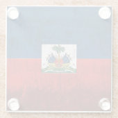 Schmutz-Flagge von Haiti Glasuntersetzer (Rückseite)