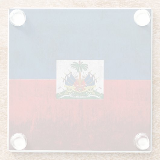 Schmutz-Flagge von Haiti Glasuntersetzer (Rückseite)