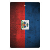 Schmutz-Flagge von Haiti Mini Klemmbrett (Rückseite)