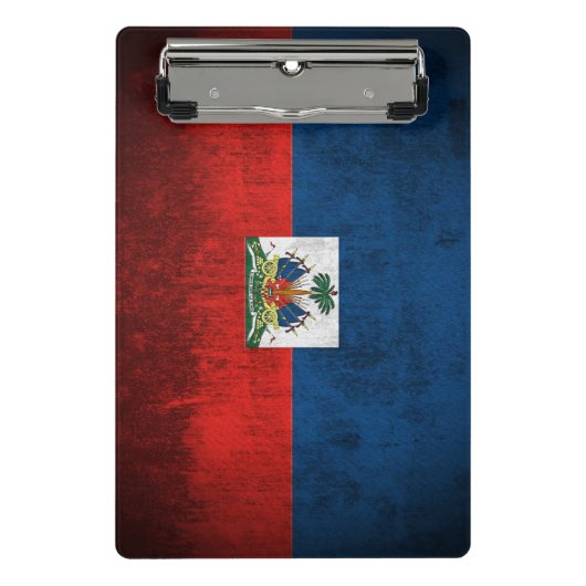 Schmutz-Flagge von Haiti Mini Klemmbrett (Vorderseite)