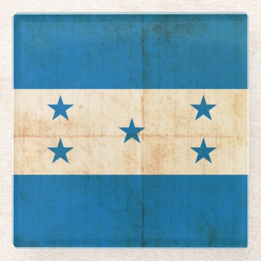 Schmutz-Flagge von Honduras Glasuntersetzer (Vorderseite)