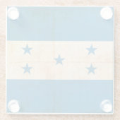 Schmutz-Flagge von Honduras Glasuntersetzer (Rückseite)