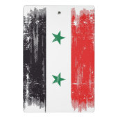 Schmutz-Flagge von Syrien Mini Klemmbrett (Rückseite)