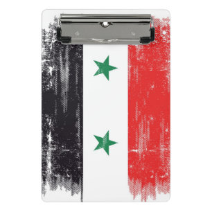 Schmutz-Flagge von Syrien Mini Klemmbrett