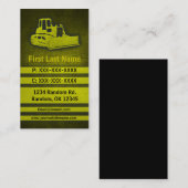 Schmutz-Gewohnheits-Visitenkarten der Planierraupe Visitenkarte (Vorne/Hinten)