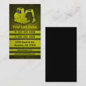 Schmutz-Gewohnheits-Visitenkarten des Baggers Visitenkarte (Vorne/Hinten)