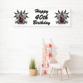 Schmutz-Gitarre und Schädel Banner (Insitu)