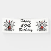 Schmutz-Gitarre und Schädel Banner (Horizontal)