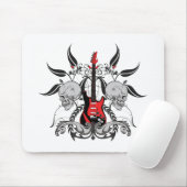 Schmutz-Gitarre und Schädel Mousepad (Mit Mouse)