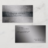 Schmutz-graue modische mit BlumenVisitenkarte Visitenkarte (Vorne/Hinten)