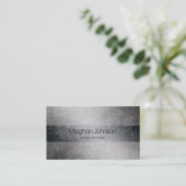 Schmutz-graue modische mit BlumenVisitenkarte Visitenkarte (Stehend Vorderseite)