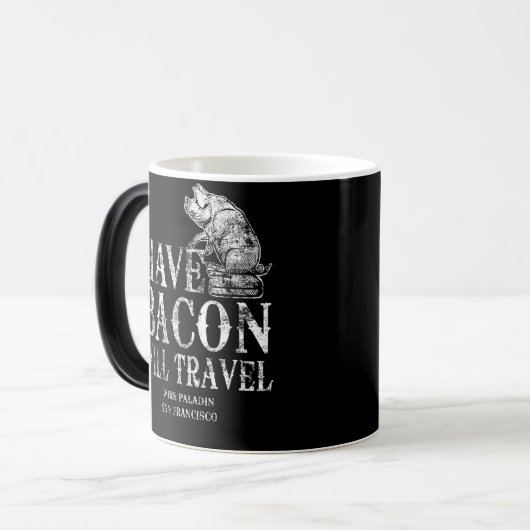 Schmutz hat Speck reist Verwandlungstasse (Vorderseite Links)