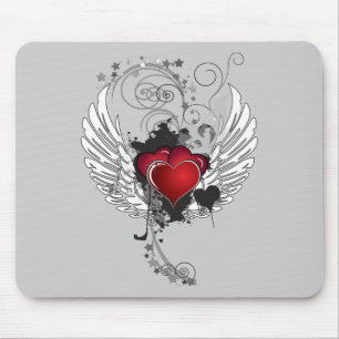 Schmutz-Herz-Flügel Mousepad