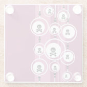 Schmutz-Hintergrund Glasuntersetzer (Rückseite)