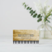 Schmutz-Hintergrund-Klavier-Musikindustrie-Karte Visitenkarte (Stehend Vorderseite)