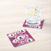 Schmutz-Hintergrund Rechteckiger Pappuntersetzer (Vor Ort)