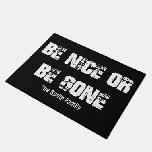 Schmutz ist Nizza oder wird gegangen Fußmatte (Schrägansicht)