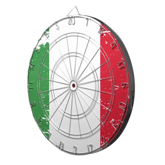 Schmutz-Italien-Flagge Dartscheibe (Vorderseite rechts)