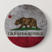 Schmutz-Kalifornien-Flagge Button (Vorderseite)
