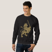 Schmutz-Löwe-König Mens Dark Sweatshirt (Vorne ganz)