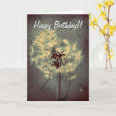 Schmutz-Löwenzahn-Geburtstags-Karte Karte (Gelbe Blume)